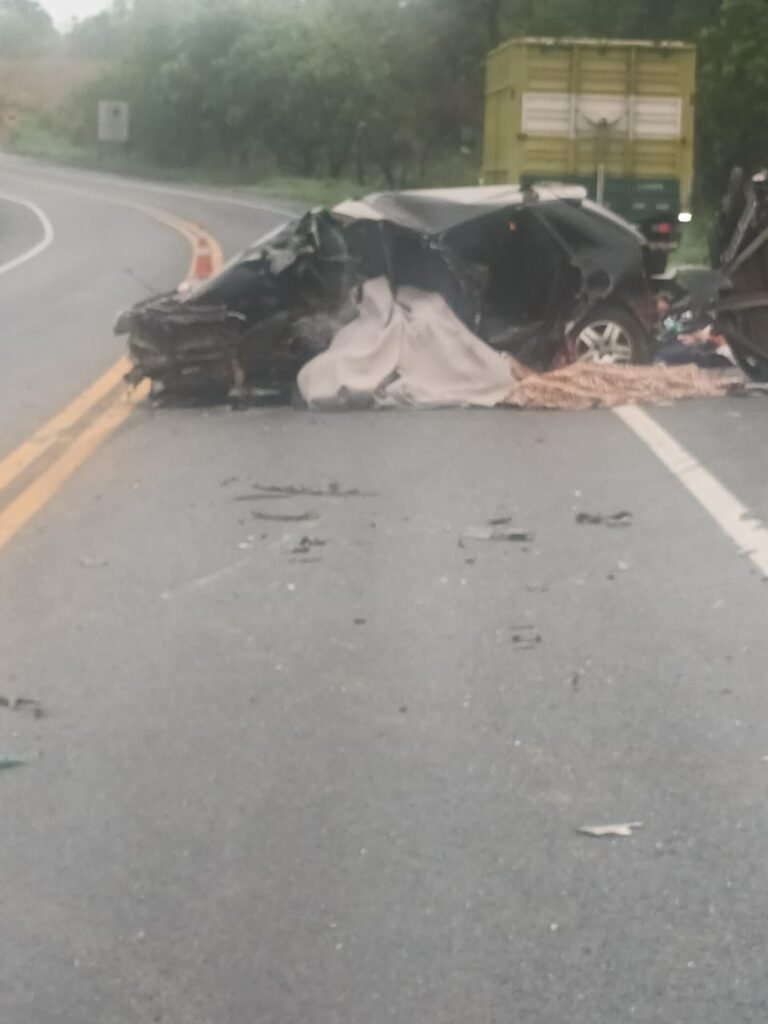 Batida entre carro e caminhão deixa uma pessoa morta na BR-135, em Corinto Batida entre carro e caminhão deixa uma pessoa morta na BR-135, em Corinto