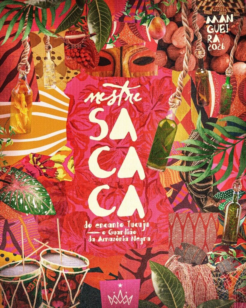 Mangueira terá enredo de exaltação à Amazônia negra, um partir da trajetórrica do amepaense mestre sacaca | Carnaval 2026 no Rio de Janeiro