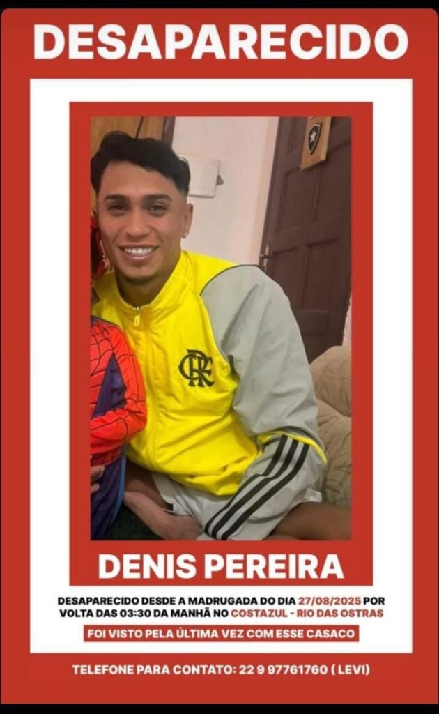 Família Busca Cabeleireiro DeSaparecido Em Rio Das Ostras