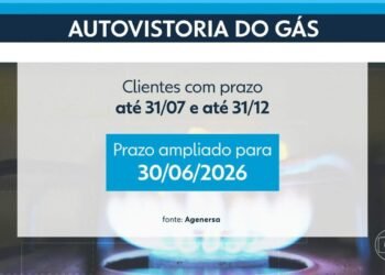 PRAZO Para autovistoria obrigatácia do gás no rj é prorrogado até junho de 2026