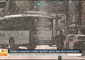 Bandidos USAM ônibus Como Barricadas em São Gonçalo Durante Político