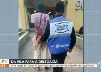 Jovem Fantasiado de Chaves é Detido com Drogas em Miguel Pereira