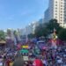 Manifestantes Fazem Ato Em Copacabana Contra a Pec Da Blindagem e Projeto da Anistia