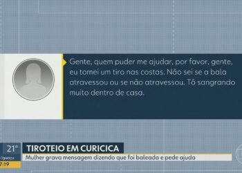 Mulher Baleada em Curicica Pede Socorro nas Redes Sociais: ‘Tomei Um Tiro nas Costas’