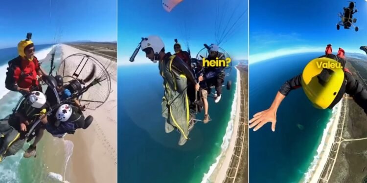 Gabriel Farrel Saltou de Paramotor e Chegou A Acionário O Paraquedas