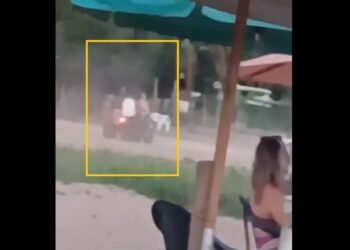 Quadriciclos circulam de forma irregular na areia da lagoa de cima, em campos