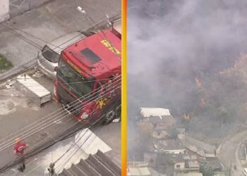 Barricadas imedem passagem de carros dos Bombeiros a Caminho de Incêndio, e Fogo Quase Atinge Casas Em TuriAçu, sem Rio