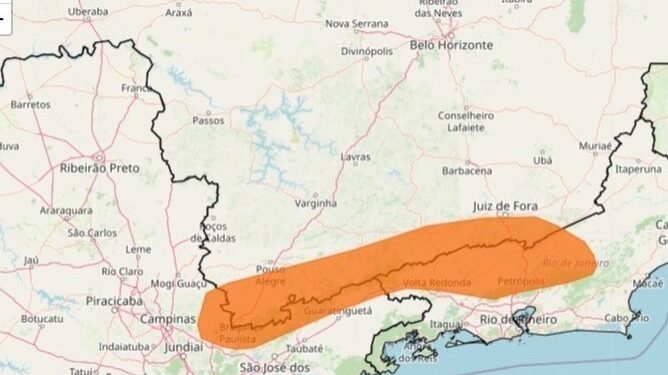 Inmet emite alerta de chuvas intensas para cidades do sul do rio e costa verde