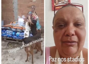 Com cânceres, doceira e Cuidadora de 78 cães relata agressão antes de vasco x flamengo e recebe doação até de rivais: ‘Abrigo vai Virar Baile’