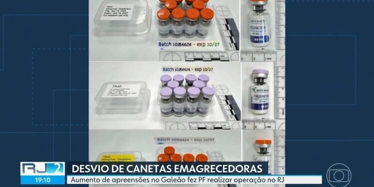Apreensões de canetas de emagrecimento crescem 300% em um ano pela Receita