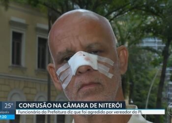 Funcionário da Prefeitura de Niterói acusa vereador Eduardo Paiva de agressão dentro da Câmara; homem teve o nariz quebrado