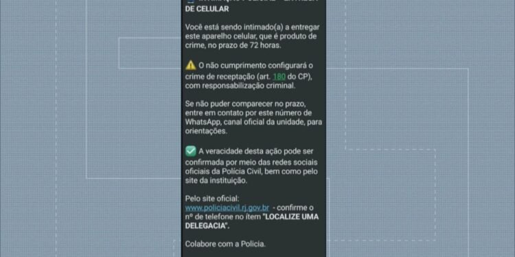 Polícia envia mais de 4 mil intimações para usuários de celulares roubados ou furtados Polícia envia mais de 4 mil intimações para usuários de celulares roubados ou furtados