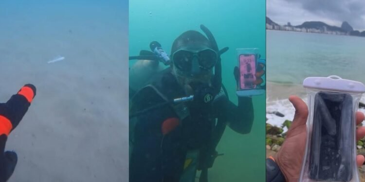 Celular, aliança, óculos, câmera: mergulhador profissional resgata objetos perdidos nas águas do RJ