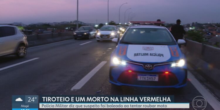 Tiroteio termina com suspeito morto na Linha Vermelha