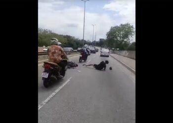 Homem foge em moto sem capacete da polícia e causa acidente em Rio das Ostras
