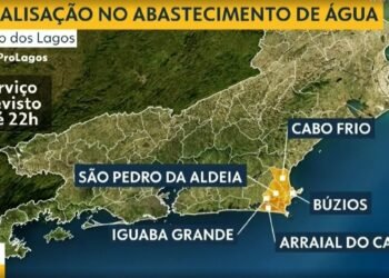 Cinco cidades da Região dos Lagos têm fornecimento de água parado nesta quarta