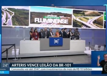 Arteris vence leilão e mantém concessão da BR-101 até 2047; contrato prevê que o pedágio suba em seis meses
