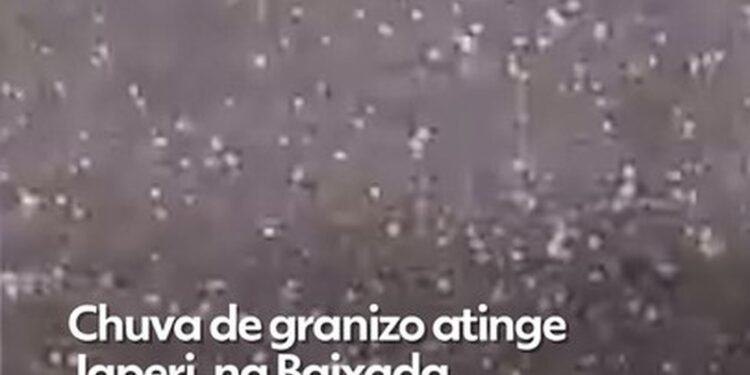 VÍDEO: chuva de granizo atinge Japeri, na Baixada Fluminense