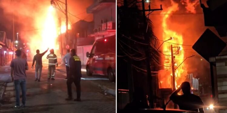 Incêndio de grandes alterações na loja em Rio das Ostras Incêndio de grandes alterações na loja em Rio das Ostras