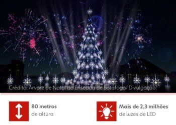 Árvore de Natal da Enseada de Botafogo quer atrair 650 mil pessoas