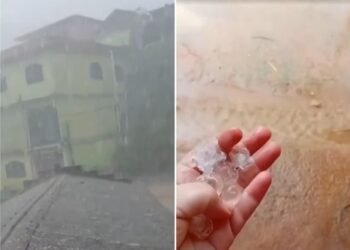 Temporal com granizo causa destruição em casa em Bom Jardim