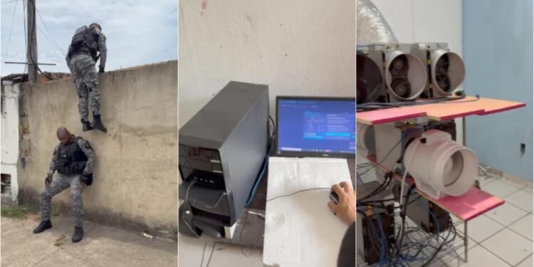 Polícia descobre central clandestina usada em suposta gatonet ou mineração de criptomoedas em Campos