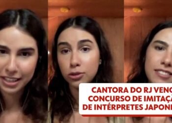 Cantora que venceu concurso de caloros no Japão recebe troféu 9 meses depois e faz planos para carreira musical