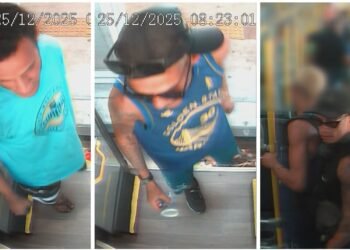 Imagens mostram passageira atacada com faca durante assalto no BRT