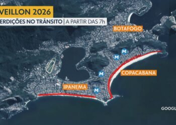 Avenida Atlântica está fechada ao trânsito para o réveillon de Copacabana