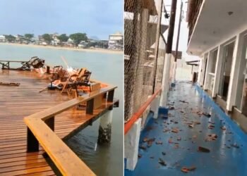 Temporal com ventos de 80 km/h causa estragos em Rio das Ostras