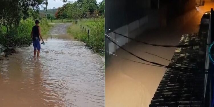 Chuvas fortes provocam alagamentos e deixam Itaocara em alerta