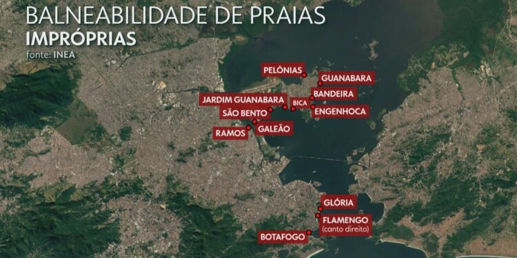 As Praias do Rio têm 15 trechos impróprios após as chuvas; confira As Praias do Rio têm 15 trechos impróprios após as chuvas; confira