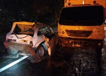 Acidente entre carro e caminhão deixa homem ferido na Via Dutra, em Resende