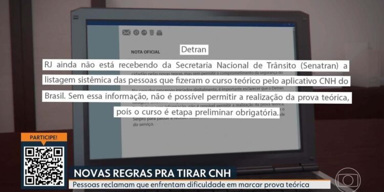Candidatos que fizeram aulas teóricas da Nova CNH enfrentaram problemas para marcar prova no Detran-RJ Candidatos que fizeram aulas teóricas da Nova CNH enfrentaram problemas para marcar prova no Detran-RJ
