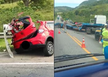 Acidente na BR-101 em Macaé deixa dois mortos e interdita via