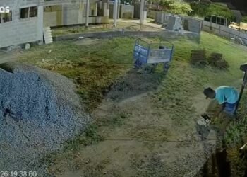 Câmeras flagram furto em obra da futura base do Samu em Campos