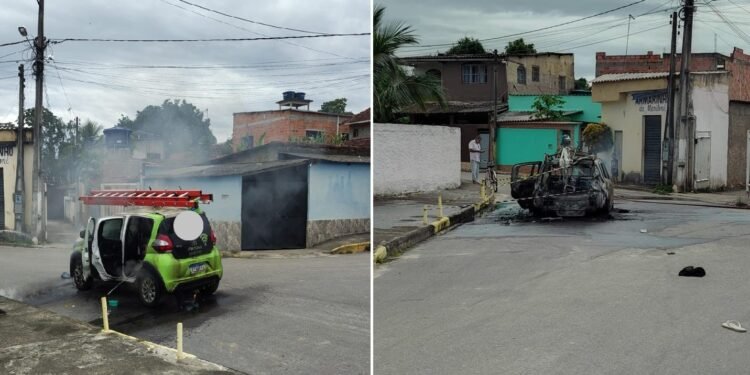 Carro de provedor de internet é incendiado em Cachoeiras de Macacu