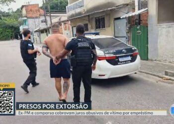 Ex-PM e comparsa são presos suspeitos de extorsão e ameaças em Magé, RJ