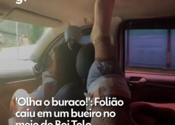 Folião conta como rasgou a canela ao cair em bueiro no Boi Tolo