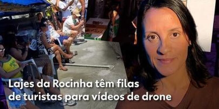 Lajes na Rocinha têm filas gigantes de turistas e espera de duas horas para vídeos de drone com vista 360°