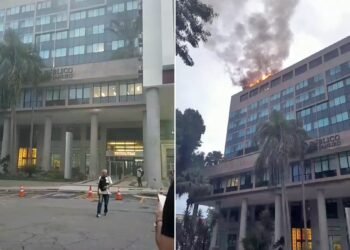 Sede do MPRJ pega fogo