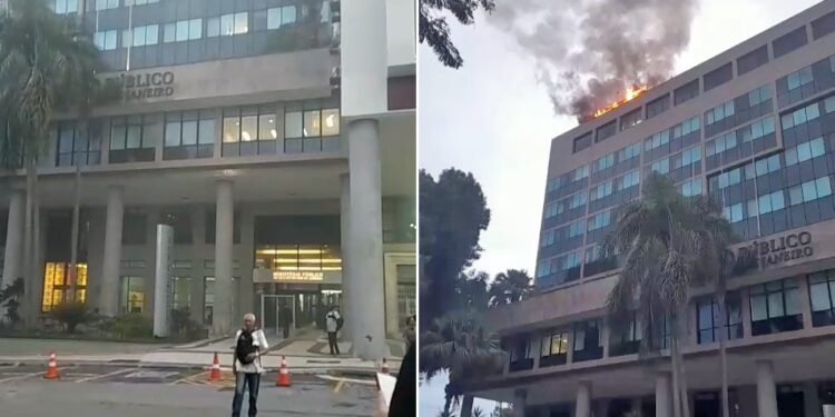 Sede do MPRJ pega fogo