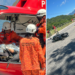 Helicóptero pousa em rodovia na Serra do RJ para socorrer motociclista