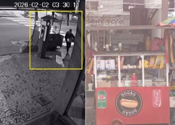 Barraca de cachorro quente é furtada no centro de Petrópolis; VÍDEO