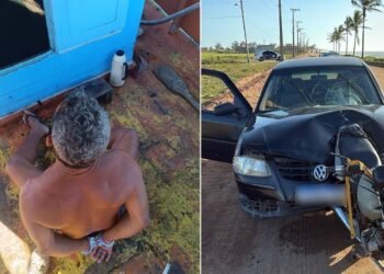 Suspeito de feminicídio no Farol de São Tomé é preso após jogar carro contra moto da ex-companheira em Campos