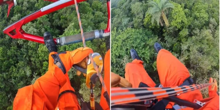 Homem é resgatado quase 24 horas após queda de parapente, Petrópolis Homem é resgatado quase 24 horas após queda de parapente, Petrópolis