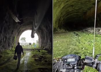 Vídeos mostram pessoas invadindo túnel inacabado na BR-040, Petrópolis