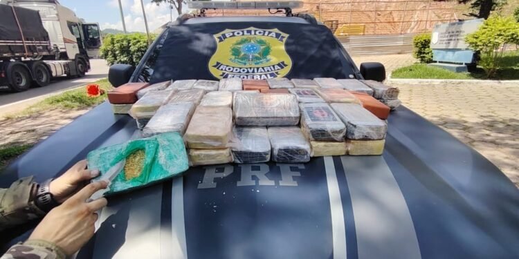 Motorista de caminhão é preso com 54 kg de macarrão base de cocaína na Via Dutra, em Piraí