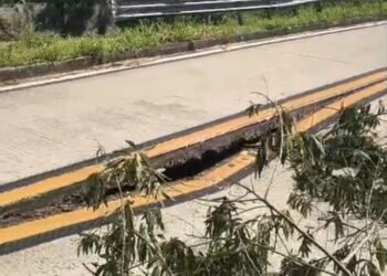 BR-495 é totalmente interditada após rachadura da pista ao meio na Teresópolis-Itaipava