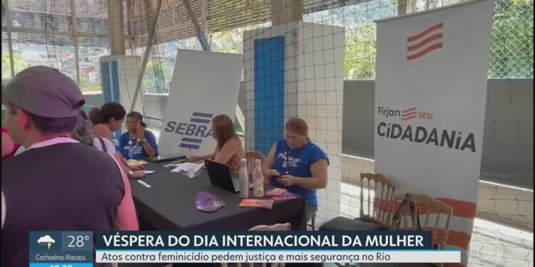 Rio registra ações contra feminicídio na véspera do Dia da Mulher Rio registra ações contra feminicídio na véspera do Dia da Mulher
